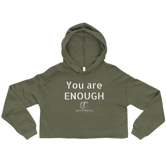 You are enough Crop Hoodie