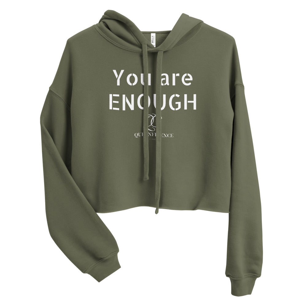 You are enough Crop Hoodie